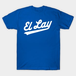 Los Angeles 'El Lay' Baseball Script Fan T-Shirt: Show Off Your LA Baseball Passion with Style! T-Shirt